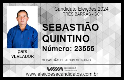 Candidato SEBASTIÃO QUINTINO 2024 - TRÊS BARRAS - Eleições