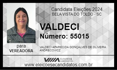 Candidato VALDECI 2024 - BELA VISTA DO TOLDO - Eleições