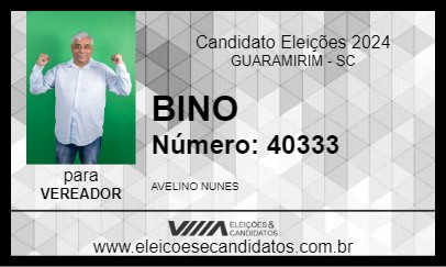 Candidato BINO 2024 - GUARAMIRIM - Eleições