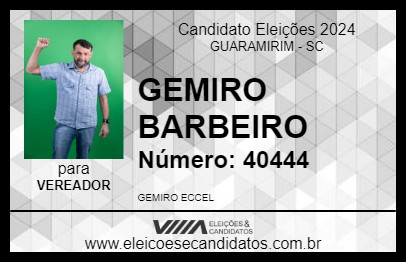 Candidato GEMIRO BARBEIRO 2024 - GUARAMIRIM - Eleições