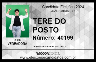 Candidato TERE DO POSTO 2024 - GUARAMIRIM - Eleições