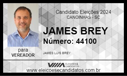 Candidato JAMES BREY 2024 - CANOINHAS - Eleições