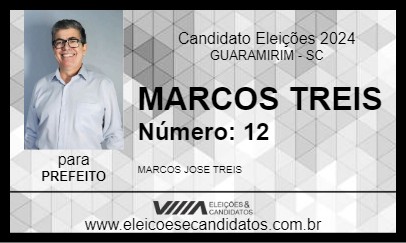 Candidato MARCOS TREIS 2024 - GUARAMIRIM - Eleições