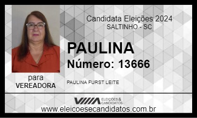 Candidato PAULINA 2024 - SALTINHO - Eleições