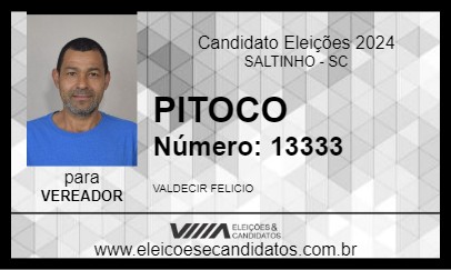 Candidato PITOCO 2024 - SALTINHO - Eleições