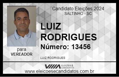 Candidato LUIZ RODRIGUES 2024 - SALTINHO - Eleições