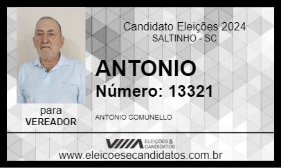 Candidato ANTONIO 2024 - SALTINHO - Eleições