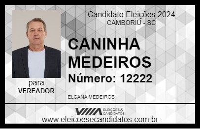 Candidato CANINHA MEDEIROS 2024 - CAMBORIÚ - Eleições