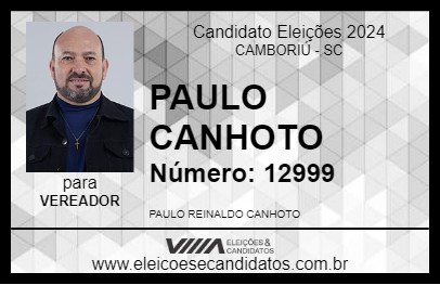 Candidato PAULO CANHOTO 2024 - CAMBORIÚ - Eleições