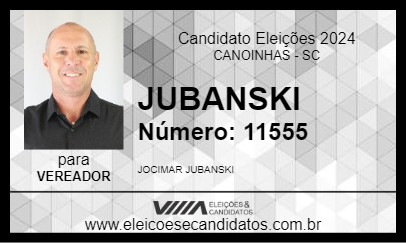 Candidato JUBANSKI 2024 - CANOINHAS - Eleições