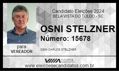 Candidato OSNI STELZNER 2024 - BELA VISTA DO TOLDO - Eleições