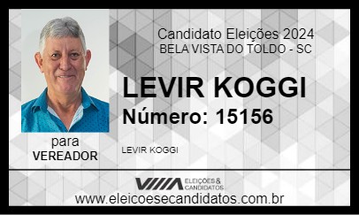 Candidato LEVIR KOGGI 2024 - BELA VISTA DO TOLDO - Eleições