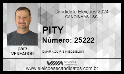 Candidato PITY 2024 - CANOINHAS - Eleições