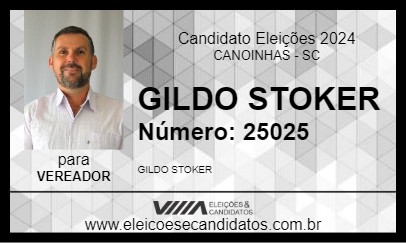 Candidato GILDO STOKER 2024 - CANOINHAS - Eleições