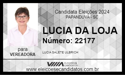 Candidato LUCIA DA LOJA 2024 - PAPANDUVA - Eleições