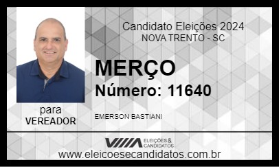 Candidato MERÇO 2024 - NOVA TRENTO - Eleições