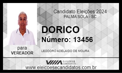 Candidato DORICO 2024 - PALMA SOLA - Eleições