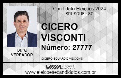 Candidato CICERO VISCONTI 2024 - BRUSQUE - Eleições