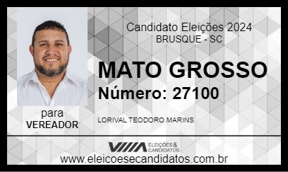 Candidato MATO GROSSO 2024 - BRUSQUE - Eleições