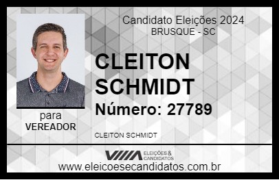 Candidato CLEITON SCHMIDT 2024 - BRUSQUE - Eleições