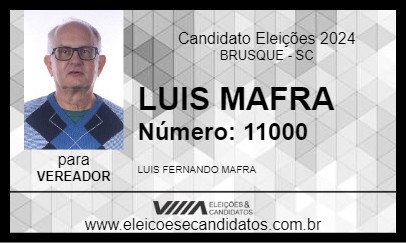 Candidato LUIS MAFRA 2024 - BRUSQUE - Eleições