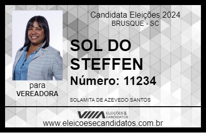 Candidato SOL DO STEFFEN 2024 - BRUSQUE - Eleições