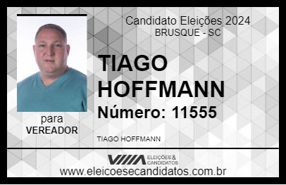 Candidato TIAGO HOFFMANN  2024 - BRUSQUE - Eleições