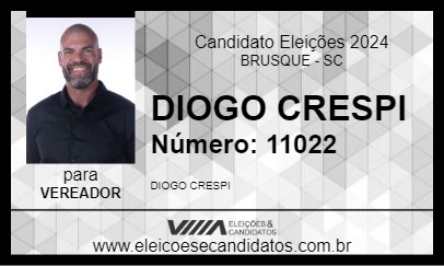 Candidato DIOGO CRESPI 2024 - BRUSQUE - Eleições