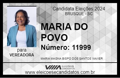 Candidato MARIA DO POVO  2024 - BRUSQUE - Eleições