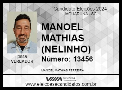 Candidato MANOEL MATHIAS (NELINHO) 2024 - JAGUARUNA - Eleições