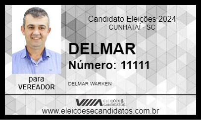 Candidato DELMAR 2024 - CUNHATAÍ - Eleições