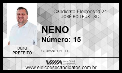 Candidato NENO 2024 - JOSÉ BOITEUX - Eleições