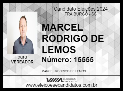 Candidato MARCEL RODRIGO DE LEMOS 2024 - FRAIBURGO - Eleições