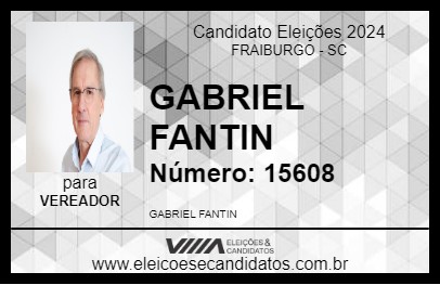 Candidato GABRIEL FANTIN 2024 - FRAIBURGO - Eleições