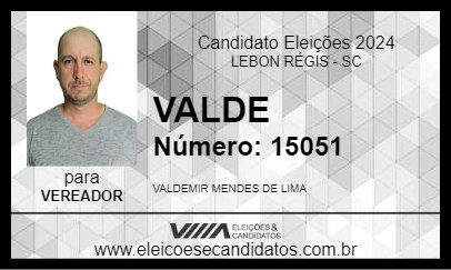 Candidato VALDE 2024 - LEBON RÉGIS - Eleições