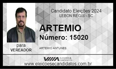 Candidato ARTEMIO 2024 - LEBON RÉGIS - Eleições