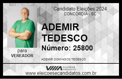 Candidato ADEMIR TEDESCO 2024 - CONCÓRDIA - Eleições