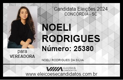 Candidato NOELI RODRIGUES 2024 - CONCÓRDIA - Eleições