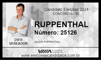 Candidato RUPPENTHAL 2024 - CONCÓRDIA - Eleições