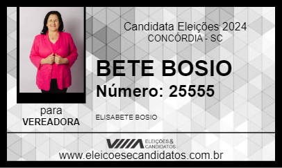 Candidato BETE BOSIO 2024 - CONCÓRDIA - Eleições