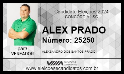 Candidato ALEX PRADO 2024 - CONCÓRDIA - Eleições