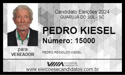 Candidato PEDRO KIESEL 2024 - GUARUJÁ DO SUL - Eleições