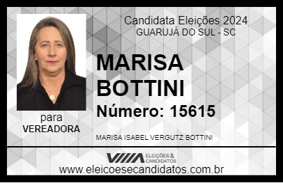 Candidato MARISA BOTTINI 2024 - GUARUJÁ DO SUL - Eleições