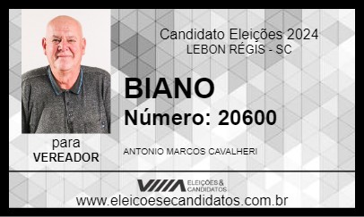 Candidato BIANO 2024 - LEBON RÉGIS - Eleições