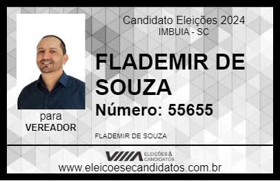 Candidato FLADEMIR DE SOUZA 2024 - IMBUIA - Eleições