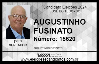 Candidato AUGUSTINHO FUSINATO 2024 - JOSÉ BOITEUX - Eleições