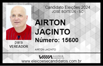 Candidato AIRTON JACINTO 2024 - JOSÉ BOITEUX - Eleições