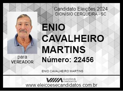 Candidato ENIO CAVALHEIRO MARTINS 2024 - DIONÍSIO CERQUEIRA - Eleições