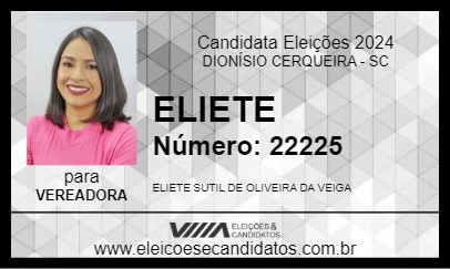 Candidato ELIETE 2024 - DIONÍSIO CERQUEIRA - Eleições