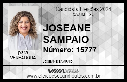 Candidato JOSEANE SAMPAIO 2024 - XAXIM - Eleições